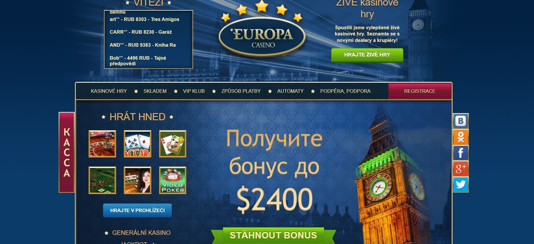 hazardní platforma Casino Europa